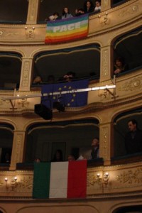 Lugo. Scorcio interno del teatro Rossini.